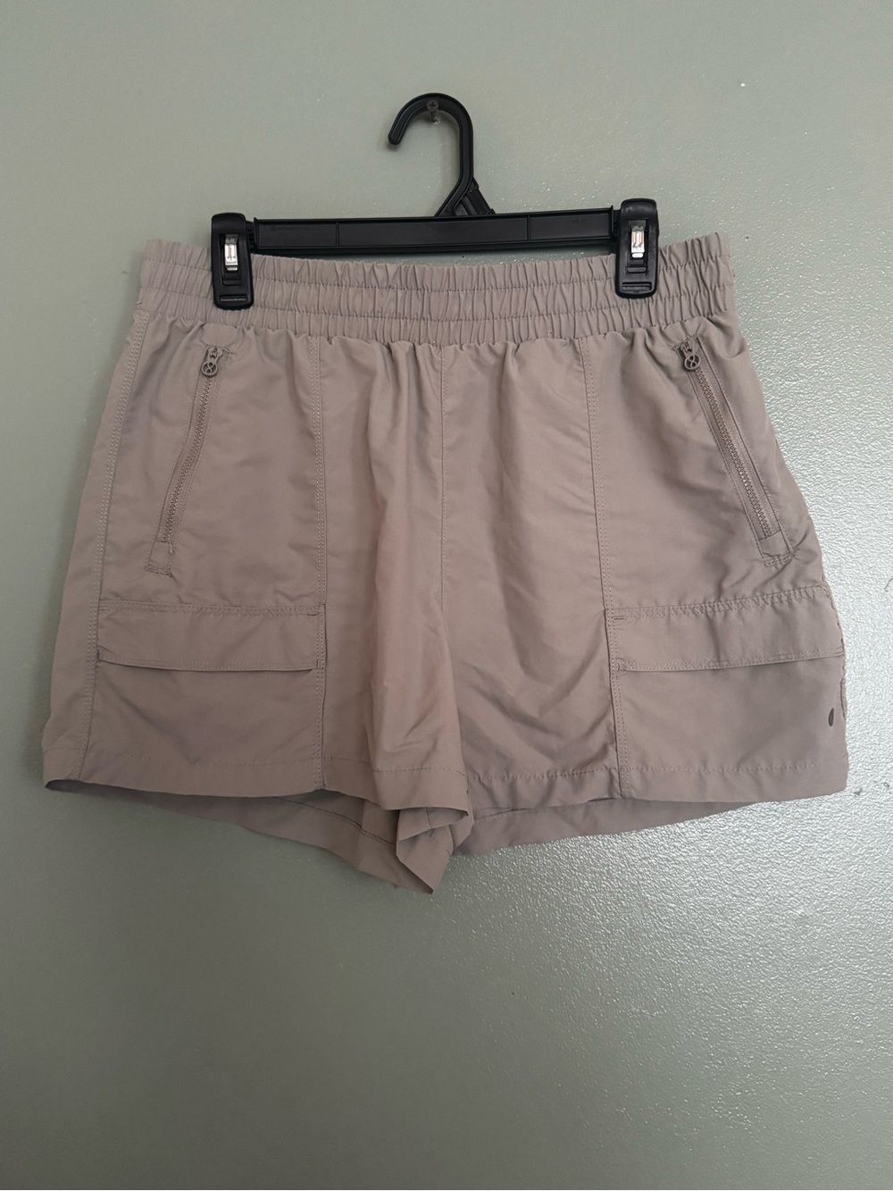 Layer 8 brand women's sports shorts, size M, made of 100% nylon with Qwick-Dry t